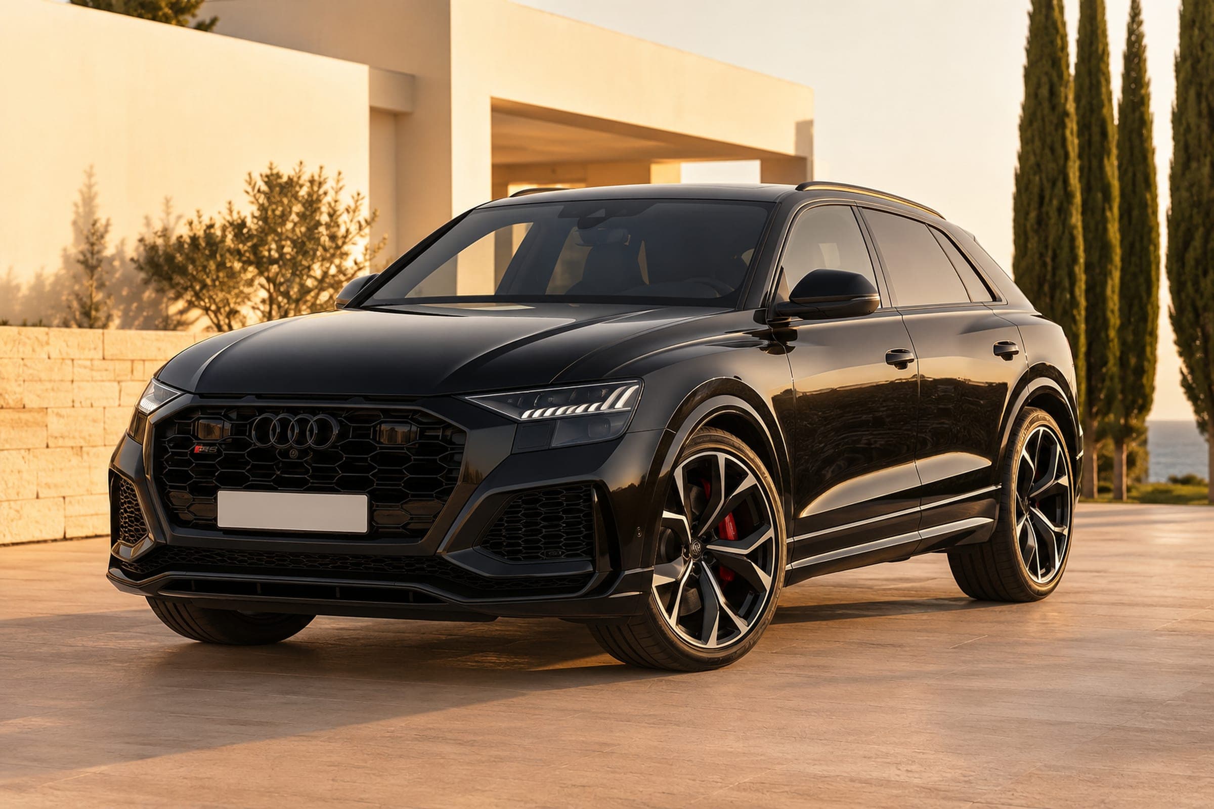 Audi RS Q8 Mythos Black frontal lateral